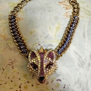Betsy Johnson  Purples Fox with Crown 🔥🔥🔥 Necklace ✨